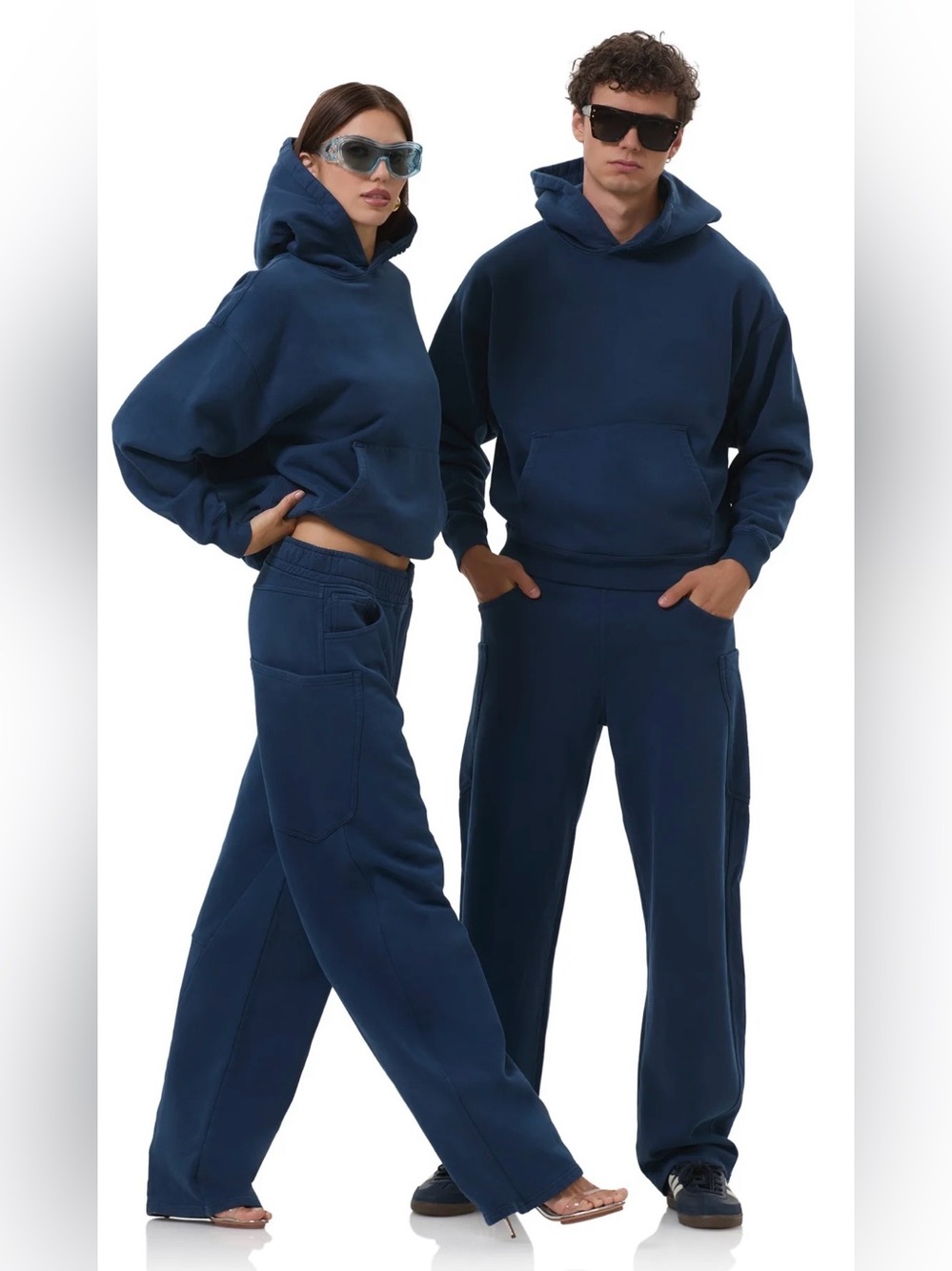 AFRM Ryan barrel sweatpants midnight blue navy small - Picture 4 of 5
